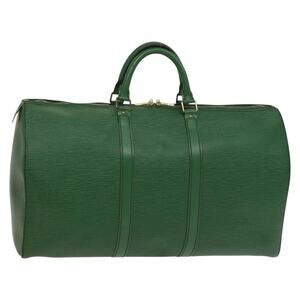 LOUIS VUITTON Epi Keepall 50 Boston Bag Green M42964